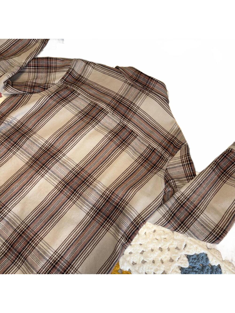 Carhartt Plaid Button-Up Work Shirt Youth Large Jacket Unisex Durable Womans - Picture 4 of 8